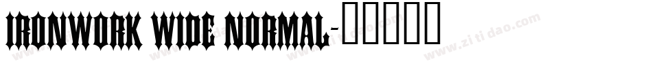 Ironwork Wide Normal字体转换